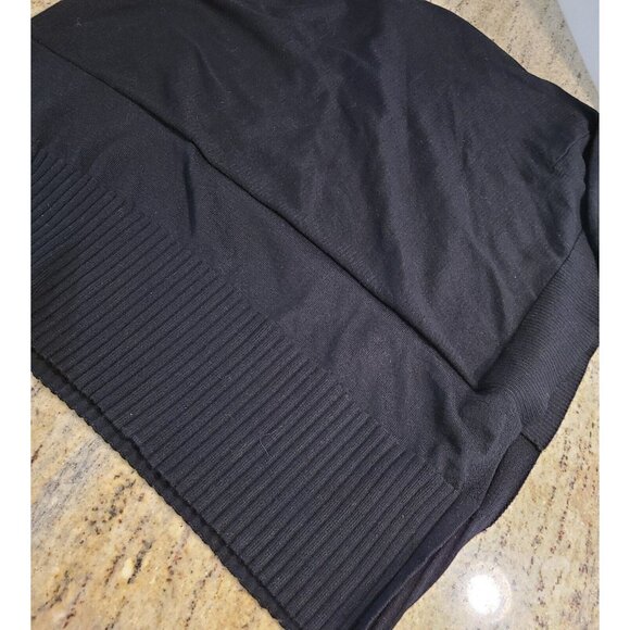 Chateau Size S/M Black Knit Poncho Butterfly Sleeve Sweater Asymmetric Hem Goth - Picture 11 of 12